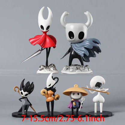 6 pçs/set Hollow Knight Silksong Hornet Sherma Lace Phantom Shakra Figuras Colecionáveis Criativas Brinquedos