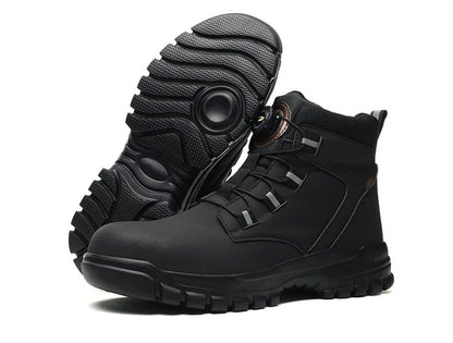 Botas de segurança masculinas à prova d'água, indestrutíveis, com biqueira de aço, anticorte, resistentes a perfurações, sapatos de segurança para motociclistas, Botas Para Hombre