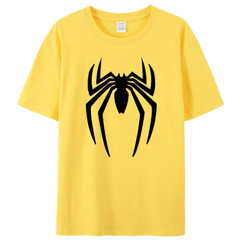 Summer Spider Men's T-Shirt Short Sleeve Sport Cartoon Hero Tops Tees Oversized Streetwear Casual T Shirts Designer Men Clothing