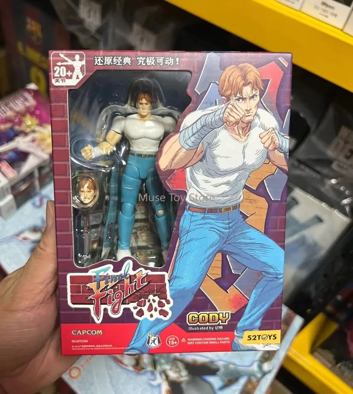 Em Estoque 52TOYS Action Figure CAPCOM Final Fight, 1PC Decoração de Mesa Colecionável, Presente Criativo para Aniversário, 3.75polegadas/10cm
