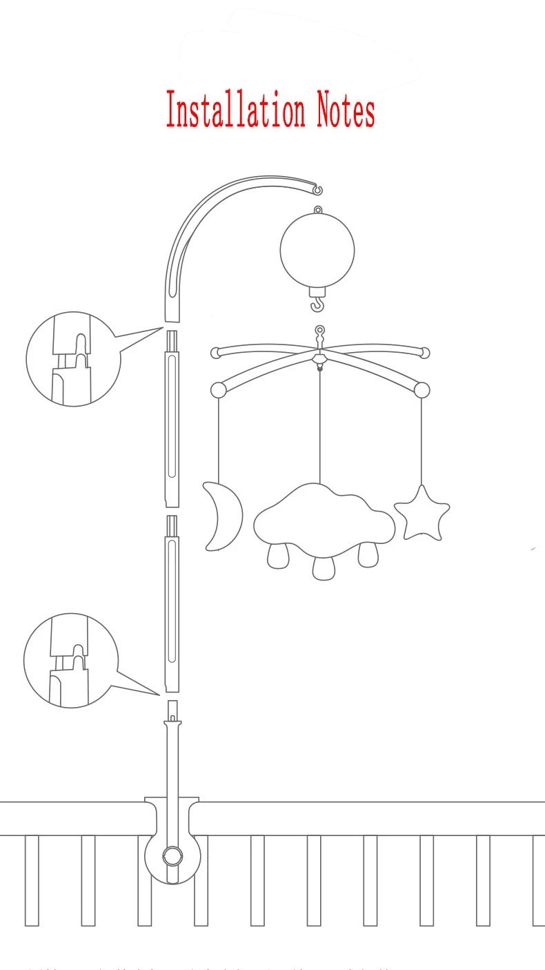 Baby Mobile Rattles Toys Baby Toys 0-12 Months Carousel Crib Holder Baby Mobile To Bed Bed Bell Mom Handmade Toys for Newborns