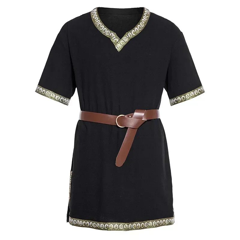 Knight Cosplay Medieval Costume Tunic Halloween Costumes for Men Adult Viking Pirate Disguise Fancy Clothing Carnival Shirts