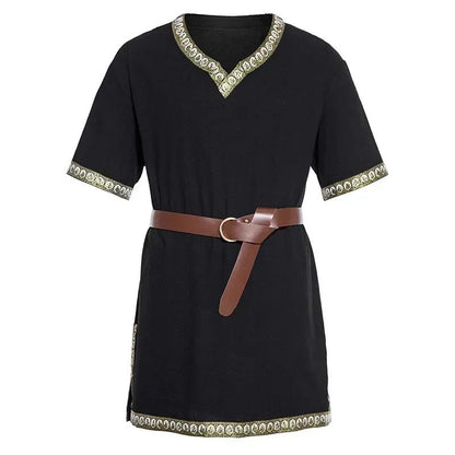 Knight Cosplay Medieval Costume Tunic Halloween Costumes for Men Adult Viking Pirate Disguise Fancy Clothing Carnival Shirts