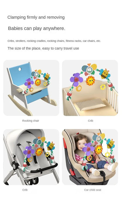 Baby Stroller Arch Toy Bouncer Toy Pram Activity Arch Toys Fine Motor Skills Toys Sensory Development Arch Baby Car Seat Toys