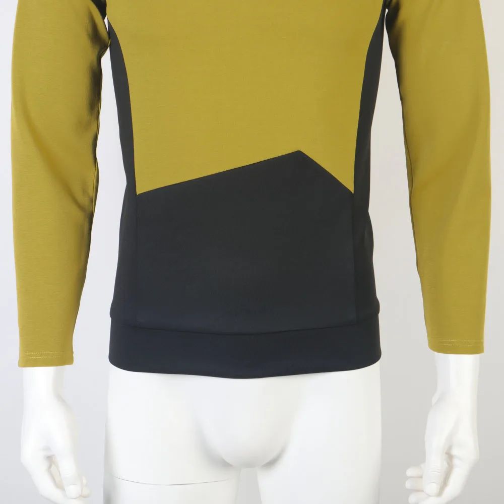 Star TNG The Next Generation Trek Red Yellow Blue Shirt Uniform Cosplay Costume For Men Coat Halloween Party Clothing