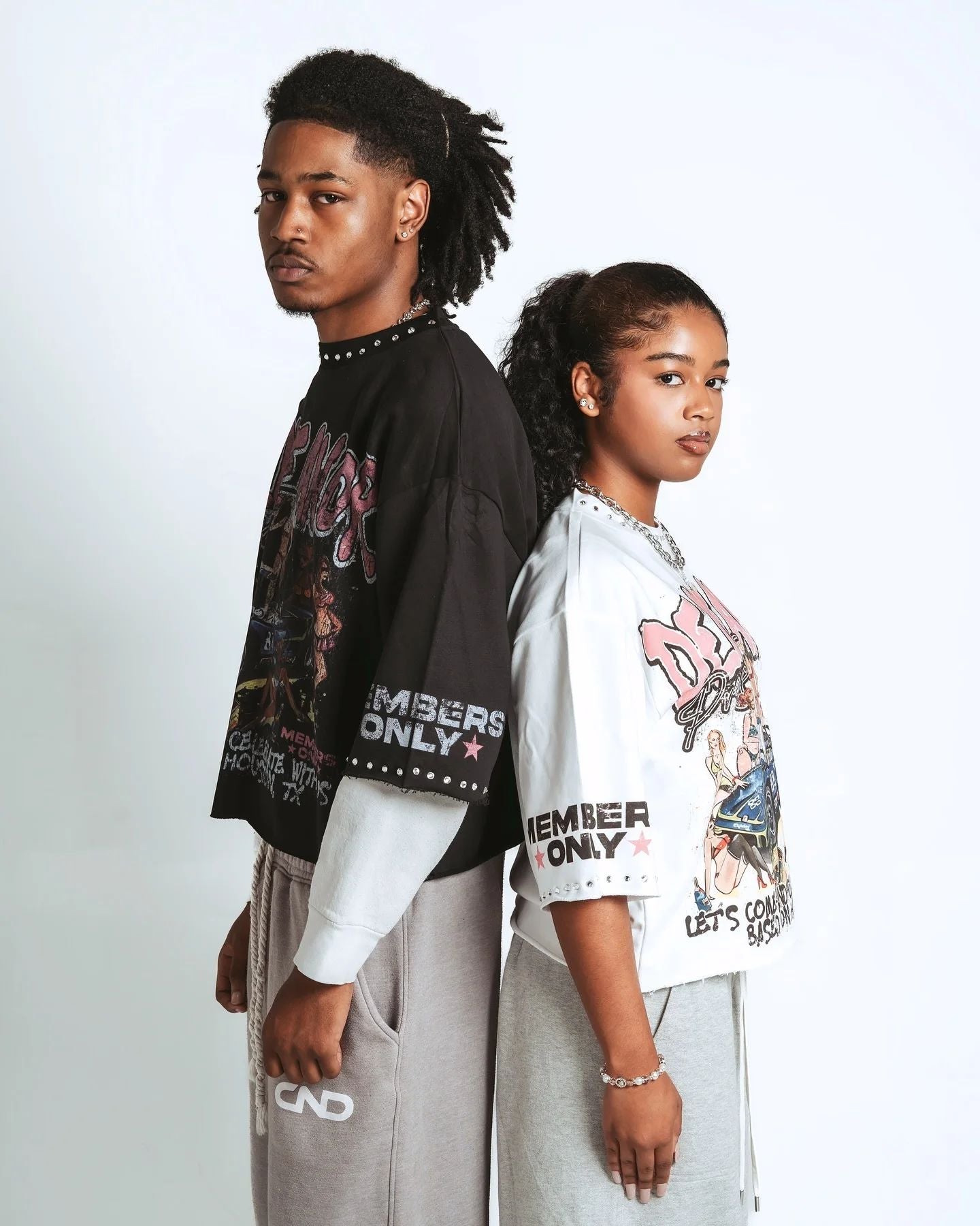 Womens Harajuku Klein Stone Embroidery Crop Tees Y2k Gothic Graphic Men Hip Hop Print Long Sleeves T Shirts Cotton Loose Tops