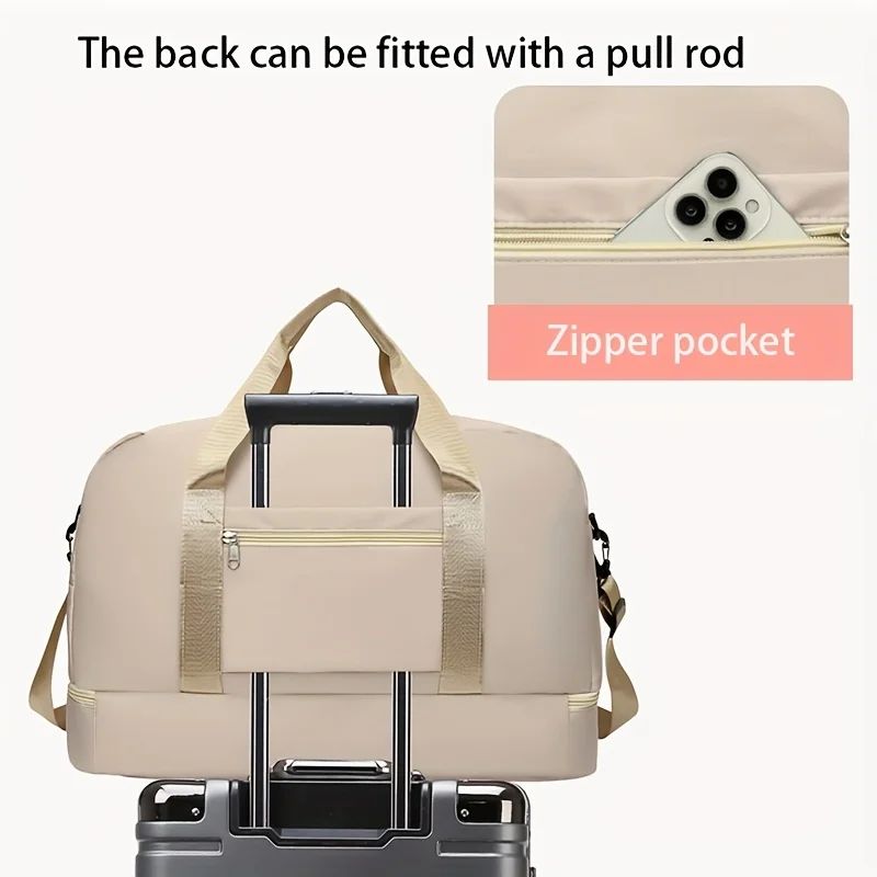 Multifunctional Large-Capacity Travel Duffle Bag with Adjustable Shoulder Strap, Durable Nylon Casual Gym Bag for Sports