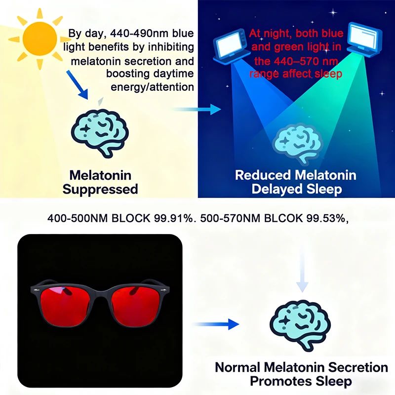 SHINU sleep better red lenses blue light filter glasses for men orange eyepieces gaming glasses Sleep aid glasses man customized