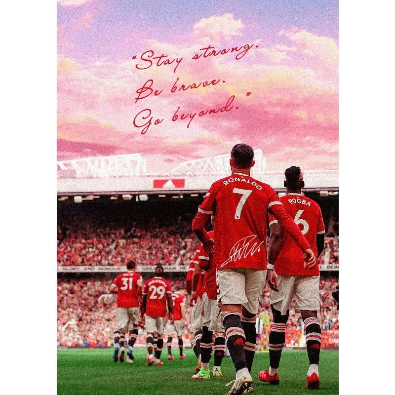 Modern Soccer Sport Player Portrait Poster Print Football Play Picture Canvas Painting Wall Art for Living Room Home Decor Mural