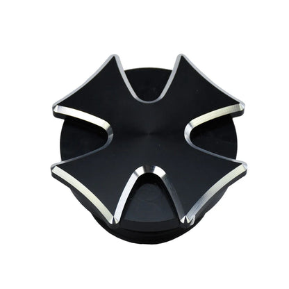 Tampa de combustível/óleo cromada preta para motocicleta Harley Sportster 883 1200 XL XR Iron Dyna Touring Softail FLHR