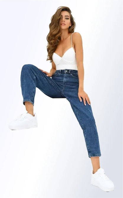 Women's High Waist Straight Leg Jeans Summer Breathable Loose Fit Versatile Comfortable Long Pants Commute Casual Style
