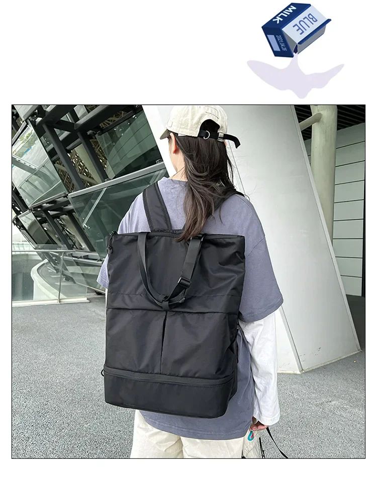 Mochila Unissex de Grande Capacidade Masculina e Feminina Mochilas de Nylon Impermeáveis Esportivas Modernas Mochilas Escolares Portáteis de Lazer Viagem