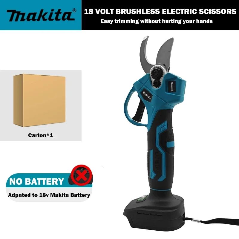Tesoura Elétrica sem Fio Makita 18V Sem Escova, Tesoura de Poda Multifuncional para Galhos de Árvores Frutíferas, Ferramenta de Jardim Nova