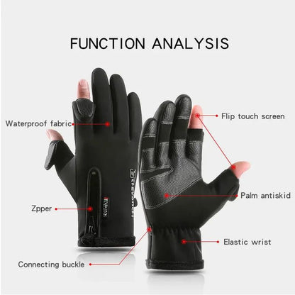 Luvas de Ciclismo Masculinas Touch Screen Impermeáveis de Inverno para Bicicleta, Luvas para Motoqueiro à Prova de Vento, para Patinete, Motocicleta, Esqui e Bicicleta, Térmicas para Ambientes Externos