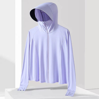 Neutral Hooded Sports Running Jacket Lightweight Quick Drying Suitable Outdoor Running Fitness Travel Commuting Sun Protection