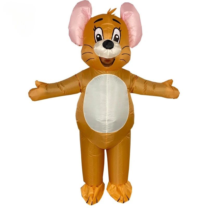 Inflatable Cat and Mouse Costume Adult Size Funny Cartoon Animal Cosplay Suit for Party Halloween Performance
