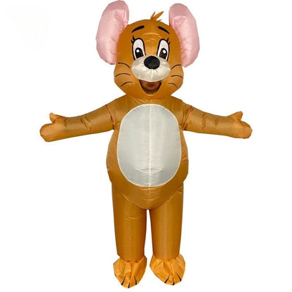 Inflatable Cat and Mouse Costume Adult Size Funny Cartoon Animal Cosplay Suit for Party Halloween Performance