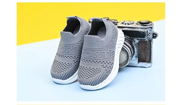 Baby Sneakers 2025 Fashion Children Flat Shoes Infant Kids Baby Girls Boys Solid Stretch Mesh Sport Running Sneakers Shoes