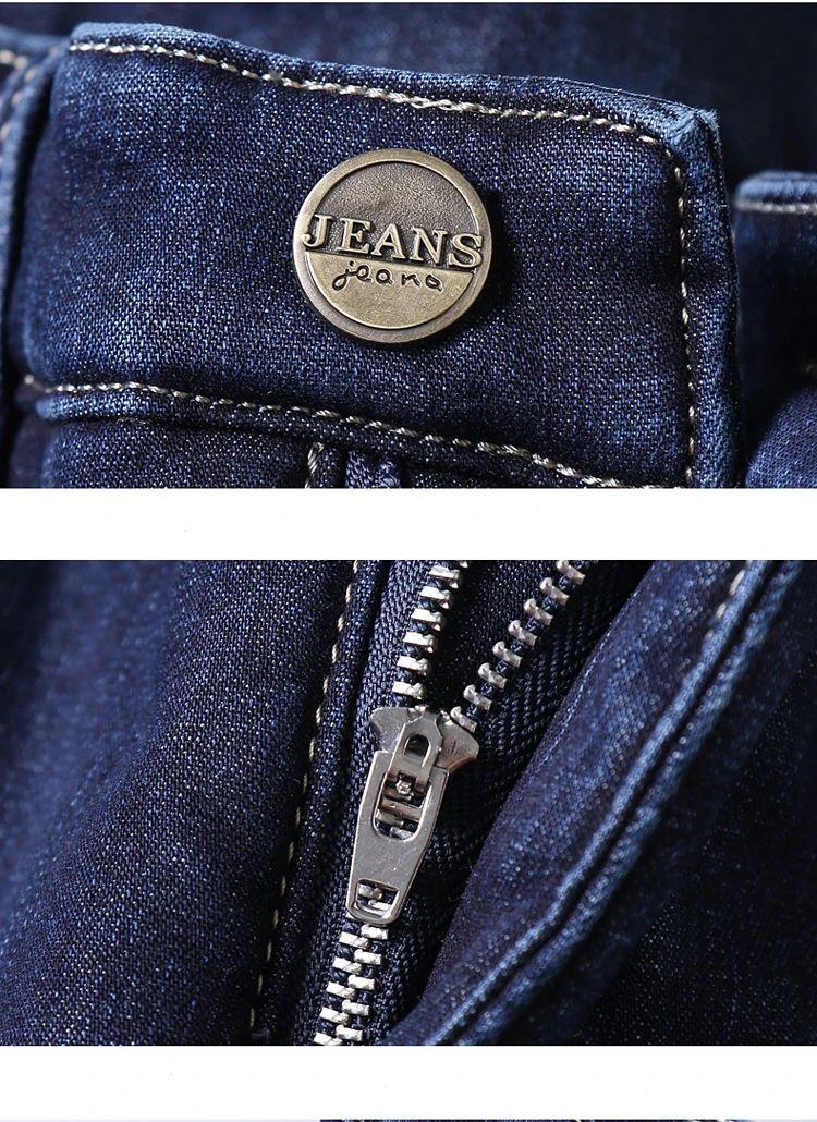 Calça Jeans Masculina de Lã Aveludada, Inverno, Forrada com Lã Grossa, Casual de Negócios, Reta, Jeans, Macia, Confortável, Térmica, Elástica, Calças Masculinas