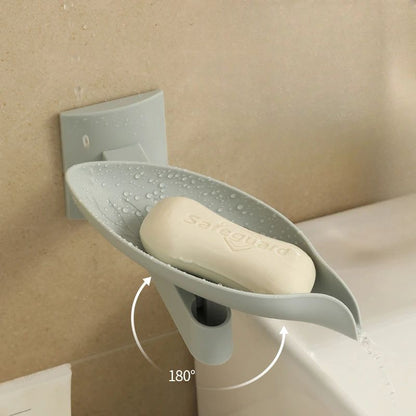 New Leaf Shape Soap Box Drain Soap Holder Box Bathroom Accessories Toilet Laundry Soap Box Bathroom Supplies Tray Gadgets