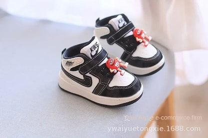 Boots Baby Girls Sneakers Board Shoes Cartoon Prints Soft Bottom Non-slip Children Casual Walking Shoes Boy Kids Children Shoes