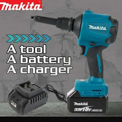 Makita DAS180Z Soprador de Ar a Bateria 18V LXT Sem Escovas 5 Bicos - Limpeza de Pó/Folhas/Carros/Eletrônicos & Oficina (Sem Bateria)