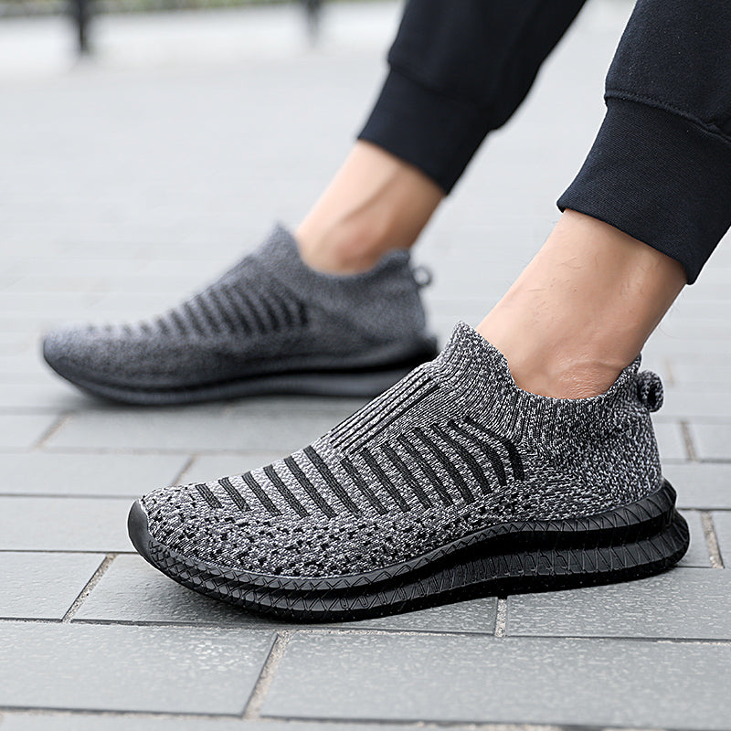Sapatos Masculinos Casuais Respiráveis Leves para Exterior Tênis Masculinos Antiderrapantes Sapatilhas Slip-on Vulcanizados 2023