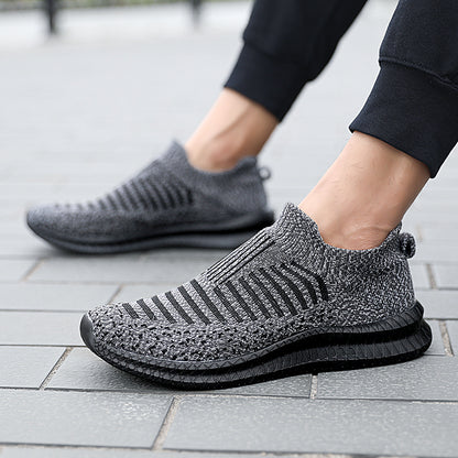 Sapatos Masculinos Casuais Respiráveis Leves para Exterior Tênis Masculinos Antiderrapantes Sapatilhas Slip-on Vulcanizados 2023