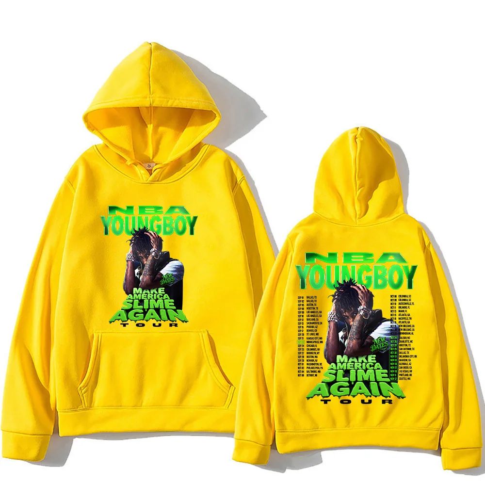 "YoungBoy Never Broke Again Tour 2025" Singer pattern printed men's hoodie fashionable casual hoodie High-quality hoodie