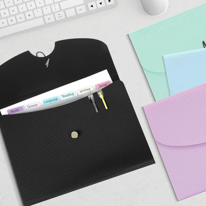 Expandable File Folder, Letter Size Organ Organizer, 5 File Pockets, Portable Organizer for School Office Supplies