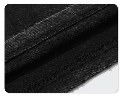 Spider Cat Graphic Printed T-Shirt High Street Streetwear T Shirt Vintage Washed Loose Oversize Tshirt Fashion Cotton Men Tees