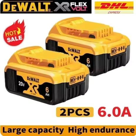 Bateria DEWALT 20V 6AH recarregável de íon de lítio carregador DCB118 Parafusadeira furadeira elétrica sem escovas DCD805 ferramenta elétrica