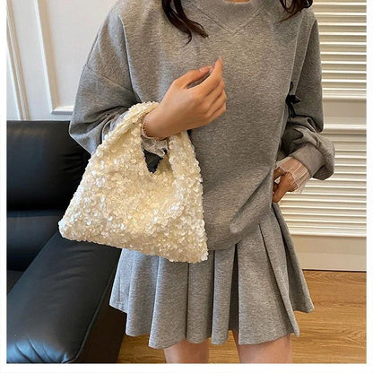 Exquisite Shining Sequins Square Women's Shoulder Bag Popularity Stylish Design Handbags High Quality Solid Sweet Crossbody Bags