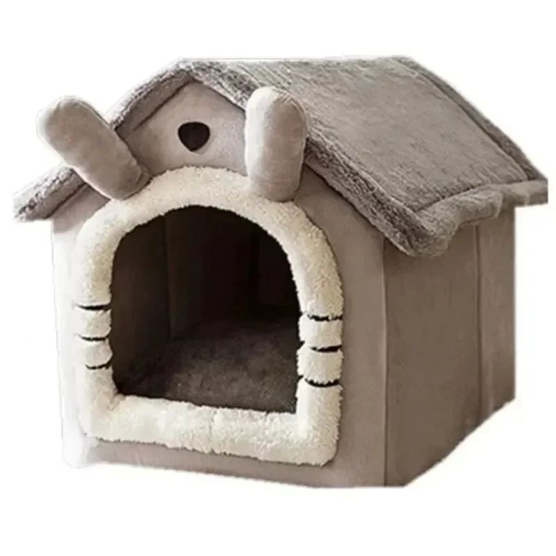 1 unidade de casinha de gatos e cachorros, casinha pequena para cachorro, uso geral nas quatro estações, pode ser desmontada e lavada, casinha de cachorro, suprimentos para animais de estimação, cama para animais de estimação