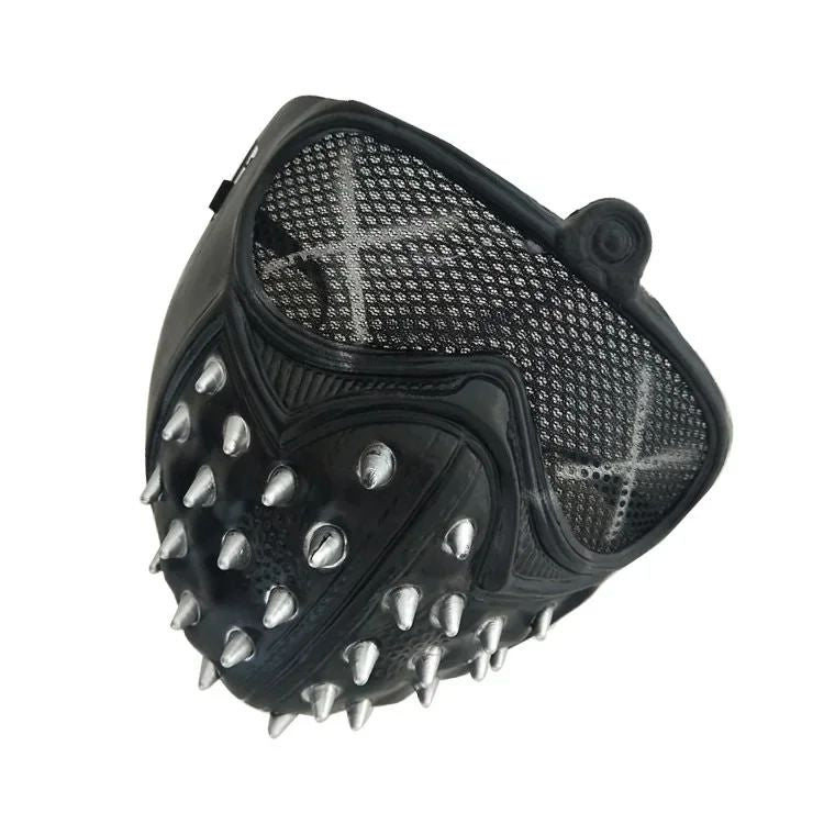 ComicsDog Mask Halloween Masks Punk Rivet Cyborg Mask Party Cosplay Masks Anime Horror Masque Half Face Steampunk Demon Cosplay