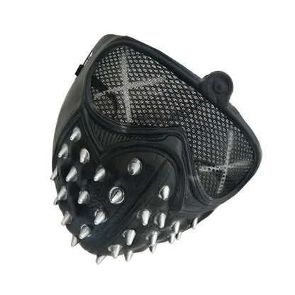 ComicsDog Mask Halloween Masks Punk Rivet Cyborg Mask Party Cosplay Masks Anime Horror Masque Half Face Steampunk Demon Cosplay