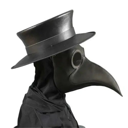 New Funny Medieval Steampunk Plague Doctor Bird Mask Latex Punk Cosplay Masks Beak Adult Halloween Event Cosplay Props Black