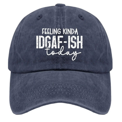 Boné de Caminhoneiro Feminino e Masculino "Feeling Kinda Idgaf Today" Bonés de Sol Bonés de Beisebol Presentes para Homens Esportes ao Ar Livre