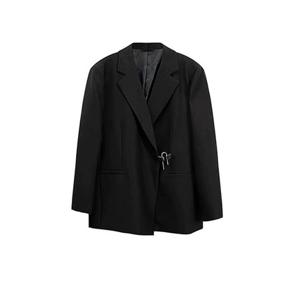 Casual Suit Jacket Men's Spring Summer Blazers Solid Color Long Sleeves Turndown Collar Pockets One Button Tops Jackets