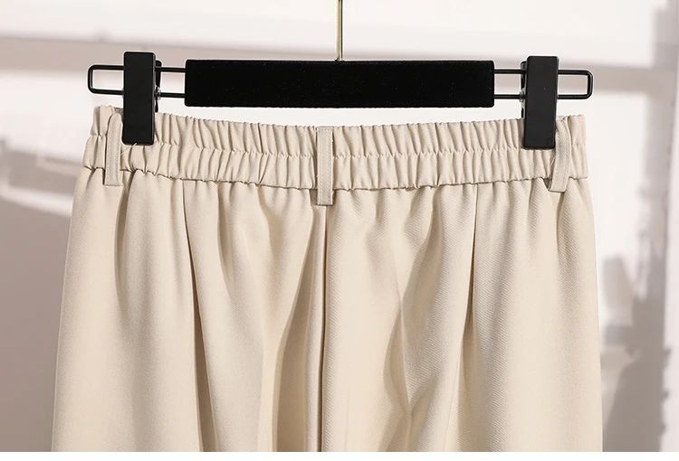 Plus Size Pants Woman 2025 Autumn Winter New Arrival High Waist Suit Pants High Quality Korean Style Straight Trousers