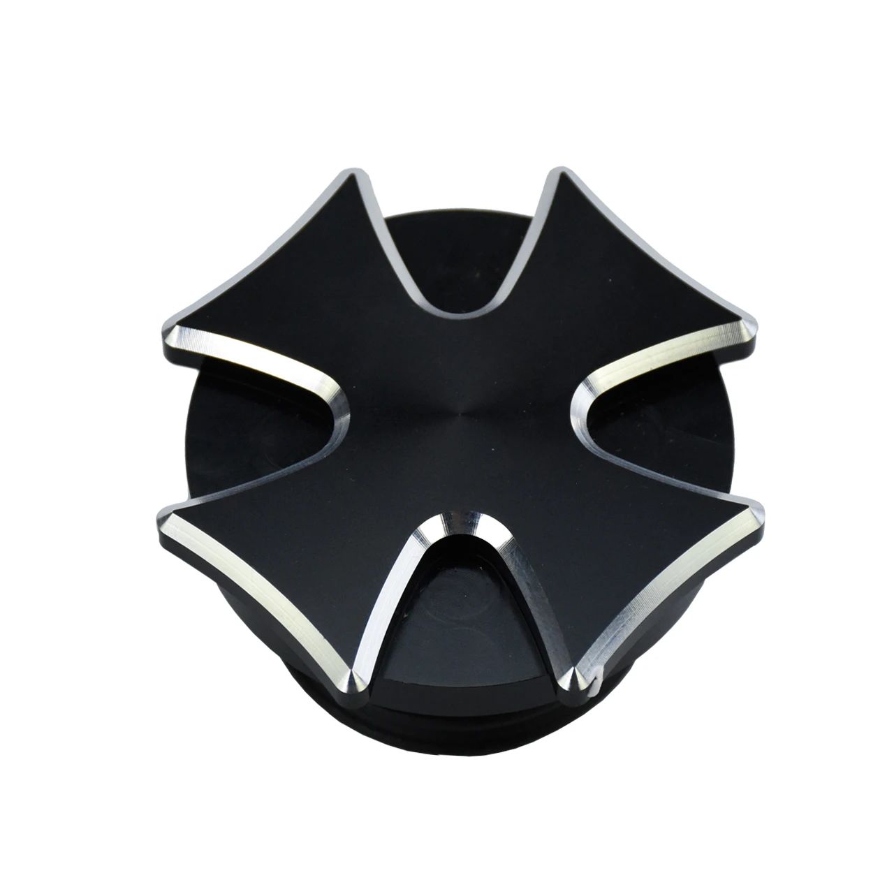 Tampa de combustível/óleo cromada preta para motocicleta Harley Sportster 883 1200 XL XR Iron Dyna Touring Softail FLHR