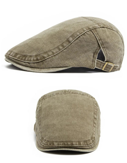 New Vintage Cotton Beret Men Women Fashion Flat Visor Cap Casual Autumn Berets Retro Newsboy Hat Summer Unisex Adjustable