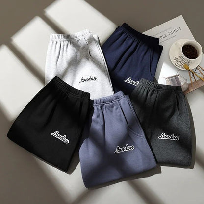 Summer new style solid color pajama pants adluts home loose cotton pajama men's sleep bottom elastic waist breathable shorts