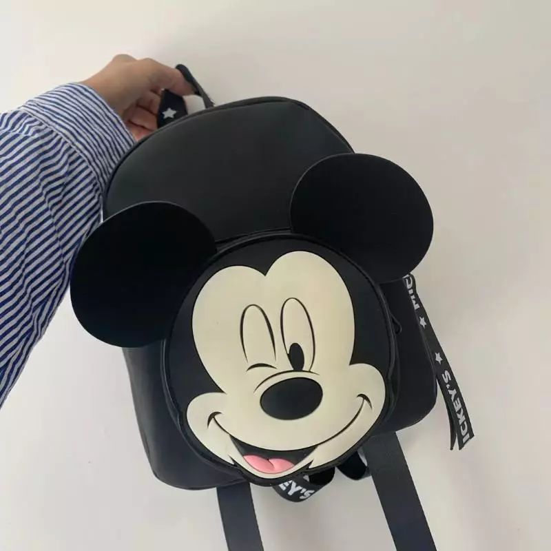 2023 New Children's Bag  Disney Donald Duck Mickey Mouse Cartoon Print Kids' Backpack Nylon Skin Contrasting Colors Schoolbags
