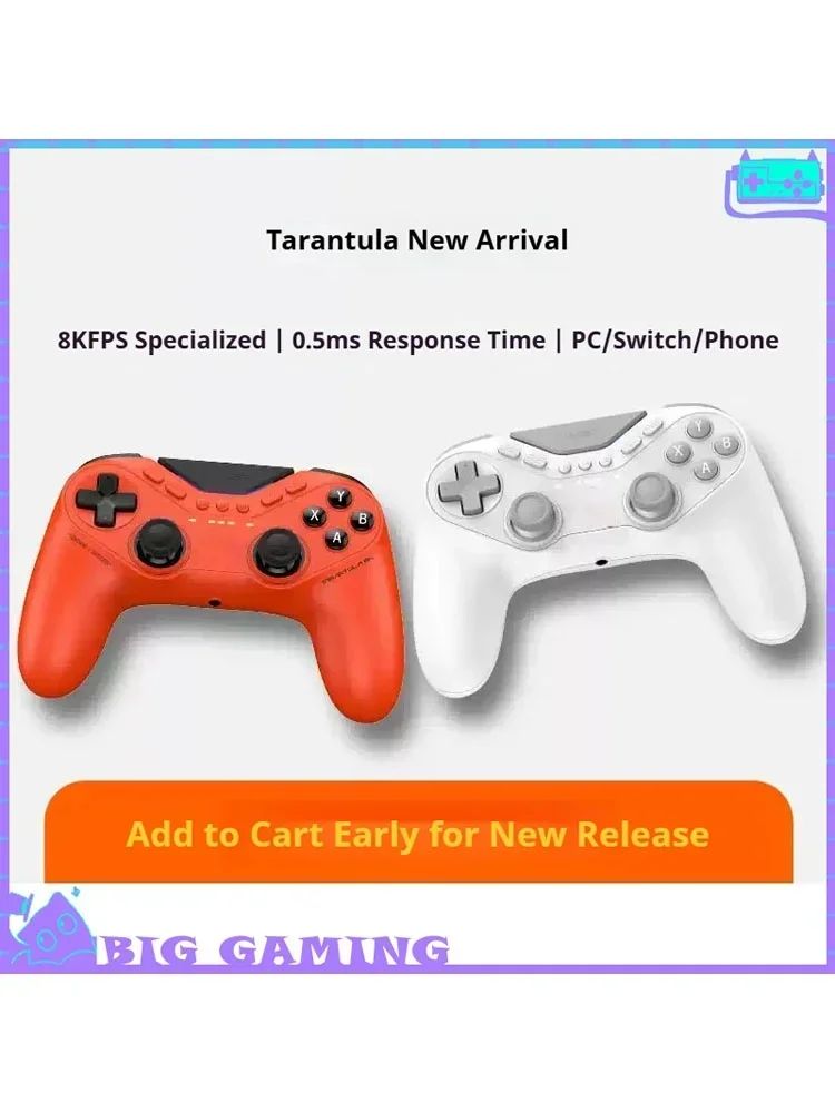 Game Sir Tarantula 8K 1K Wired Game Controller Custom Js13pro TMR Joystick Omron Micro Switches for Steam Switch Android Gamepad