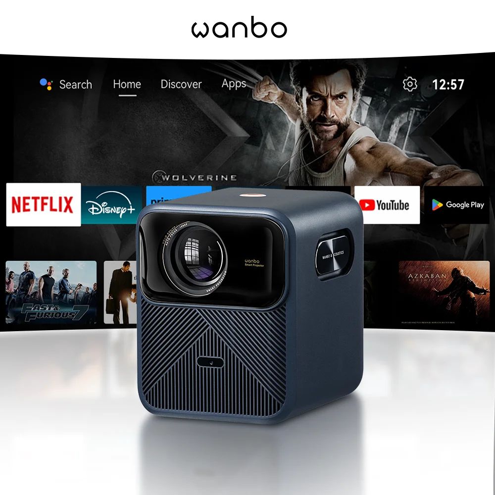 Wanbo Mozart 1 Pro 2025 4K 1200 Ansi Projector Google TV  1080P HDR10 MEMC HDMI 2.0 Sealed Beam Proyector Dual Wifi  20W Speaker