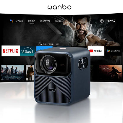 Wanbo Mozart 1 Pro 2025 4K 1200 Ansi Projector Google TV  1080P HDR10 MEMC HDMI 2.0 Sealed Beam Proyector Dual Wifi  20W Speaker