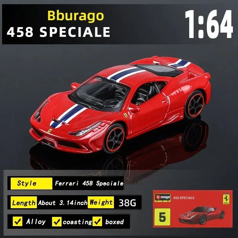 Burago 1:64 Ferrari Series SF90 488P Roma F430 F12 Liga de Carro Modelo Brinquedos Infantis Coleção de Presentes de Férias Modelo de Carro Atacado