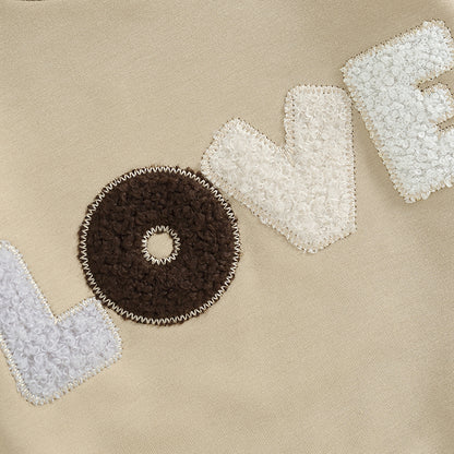 Baby Girl Clothes Newborn Infant Fall Winter Outfits Love Print Long Sleeve Sweatshirts Tops Pants Set 0-24M