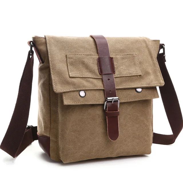 Retro Men Messenger Bags Vintage Canvas Handbags Leisure Work Travel Bag Man Business Crossbody Bags Briefcase For Male Bolsas